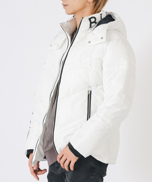 EVOLUTION（エボリューション）の「【FELLEXファイバー綿】袖プリント キルティング / ダウンジャケット（ダウンジャケット/コート・メンズ・レッド/ブラック/オフホワイト・LARGE/MEDIUM/X-LARGE）」の12枚目の写真