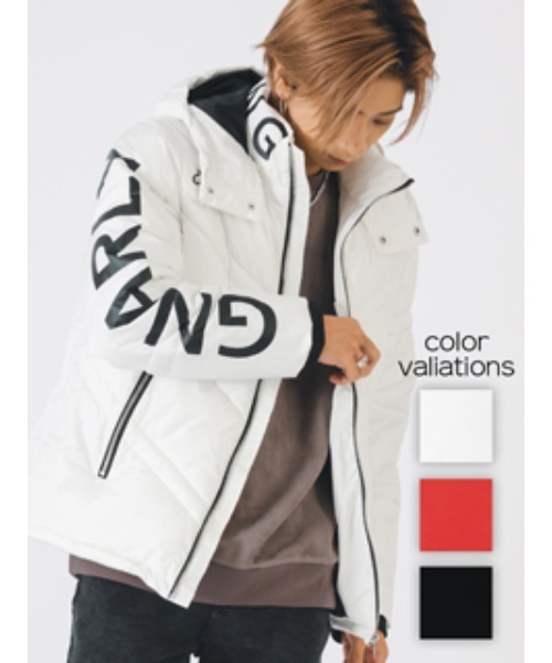 EVOLUTION（エボリューション）の「【FELLEXファイバー綿】袖プリント キルティング / ダウンジャケット（ダウンジャケット/コート・メンズ・レッド/ブラック/オフホワイト・LARGE/MEDIUM/X-LARGE）」の22枚目の写真