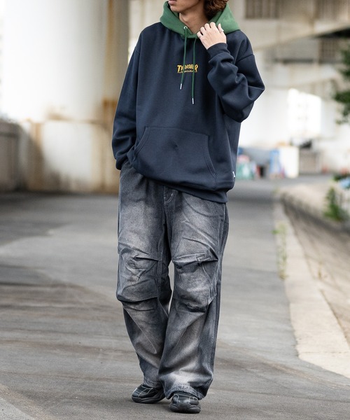 JOHN'S CLOSET（ジョンズクローゼット）の「【13】スプレー/抜染加工 オーバーパンツ（カーゴパンツ・メンズ・ブラック/ダークブラック/ホワイト・MEDIUM/LARGE）」の17枚目の写真