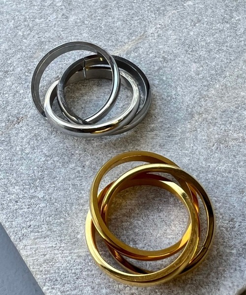 Rechic(リシック)の「3連リング(リング・レディース・ゴールド/シルバー・FREE)」の4枚目の写真