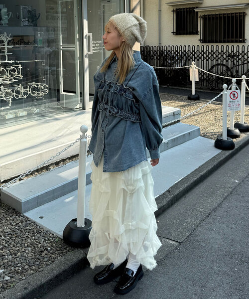 CIAOPANIC（チャオパニック）の「ラメシャギーニットビーニー（ニットキャップ/ビーニー・レディース・ブラック/ベージュ/ブラウン・ONE SIZE）」の4枚目の写真