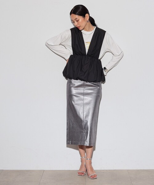 GALLEST（ギャレスト）の「◆グリッターストレッチタイトスカート（スカート・レディース・ゴールド/シルバー・40/38/36）」の6枚目の写真