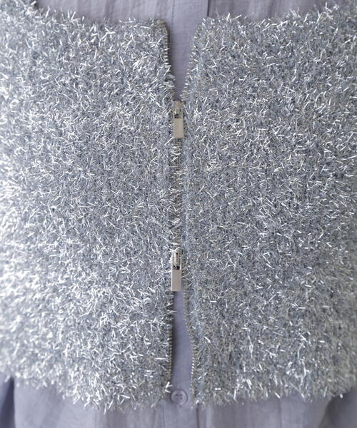 FREE'S MART（フリーズマート）の「シャギーラメニットビスチェ（ニット/セーター・レディース・ホワイト/ブラック/ブルー/グレー・FREE）」の6枚目の写真