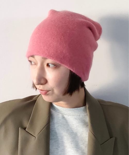 CONTROL FREAK（コントロールフリーク）の「CONTROL FREAK(コントロールフリーク)シャギーボリュームワッチ（ニットキャップ/ビーニー・レディース・ベージュ/チャコール/ブルー/ピンク・FREE）」の4枚目の写真