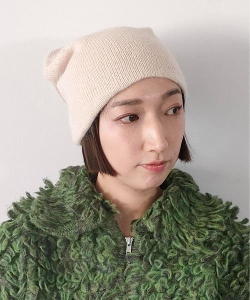 CONTROL FREAK（コントロールフリーク）の「CONTROL FREAK(コントロールフリーク)シャギーボリュームワッチ（ニットキャップ/ビーニー・レディース・ベージュ/チャコール/ブルー/ピンク・FREE）」の7枚目の写真