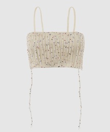 SPANGLE KNITTED BAND TOP