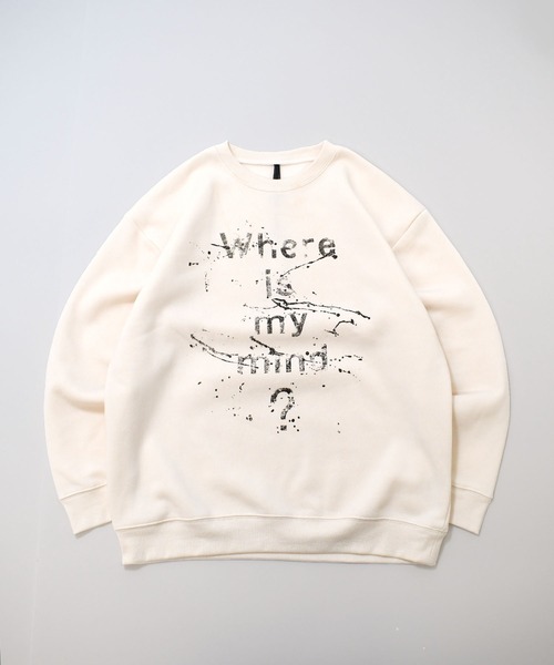 Anytime Songs(エニータイムソングス)の「heavy weight various design sweat shirt/ヘビーウェイト アソート デザイン 裏起毛 スウェットシャツ(スウェット・メンズ・ブラック系その他5/ライトグレー系1/グレー系その他6/グレー系その他5/ブラック系その他6/ライトグレー系2/ライトグレー系/ホワイト/ホワイト系その他/ブラック系その他4/グレー系その他7/グレー系その他2/グレー系その他3/グレー系その他4/ブラック系その他7/アッシュグレー/チャコールグレー/ブラック系その他/ブラック系その他3/ホワイト系その他2/ライトグレー系3/ブラック/グレー系その他/ブラック系その他2・M/L/XL)」の4枚目の写真