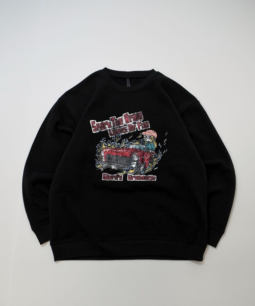 Anytime Songs(エニータイムソングス)の「heavy weight various design sweat shirt/ヘビーウェイト アソート デザイン 裏起毛 スウェットシャツ(スウェット・メンズ・ブラック系その他5/ライトグレー系1/グレー系その他6/グレー系その他5/ブラック系その他6/ライトグレー系2/ライトグレー系/ホワイト/ホワイト系その他/ブラック系その他4/グレー系その他7/グレー系その他2/グレー系その他3/グレー系その他4/ブラック系その他7/アッシュグレー/チャコールグレー/ブラック系その他/ブラック系その他3/ホワイト系その他2/ライトグレー系3/ブラック/グレー系その他/ブラック系その他2・M/L/XL)」の11枚目の写真