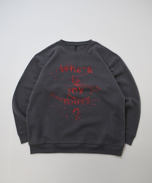 Anytime Songs(エニータイムソングス)の「heavy weight various design sweat shirt/ヘビーウェイト アソート デザイン 裏起毛 スウェットシャツ(スウェット・メンズ・ブラック系その他5/ライトグレー系1/グレー系その他6/グレー系その他5/ブラック系その他6/ライトグレー系2/ライトグレー系/ホワイト/ホワイト系その他/ブラック系その他4/グレー系その他7/グレー系その他2/グレー系その他3/グレー系その他4/ブラック系その他7/アッシュグレー/チャコールグレー/ブラック系その他/ブラック系その他3/ホワイト系その他2/ライトグレー系3/ブラック/グレー系その他/ブラック系その他2・M/L/XL)」の17枚目の写真