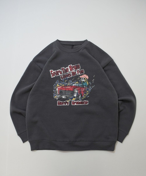 Anytime Songs(エニータイムソングス)の「heavy weight various design sweat shirt/ヘビーウェイト アソート デザイン 裏起毛 スウェットシャツ(スウェット・メンズ・ブラック系その他5/ライトグレー系1/グレー系その他6/グレー系その他5/ブラック系その他6/ライトグレー系2/ライトグレー系/ホワイト/ホワイト系その他/ブラック系その他4/グレー系その他7/グレー系その他2/グレー系その他3/グレー系その他4/ブラック系その他7/アッシュグレー/チャコールグレー/ブラック系その他/ブラック系その他3/ホワイト系その他2/ライトグレー系3/ブラック/グレー系その他/ブラック系その他2・M/L/XL)」の20枚目の写真