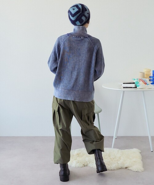 Stone  19AW ニット ジップカーディガン セール】ストーンウォッシュ ジップカーディガン（ニット