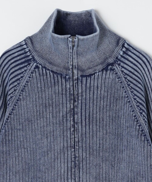 Stone  19AW ニット ジップカーディガン セール】ストーンウォッシュ ジップカーディガン（ニット