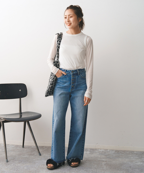 スピック&スパン　レイヤード プルオーバー　カットソー　2枚セット レイヤード プルオーバー（Tシャツ／カットソー）｜Spick and