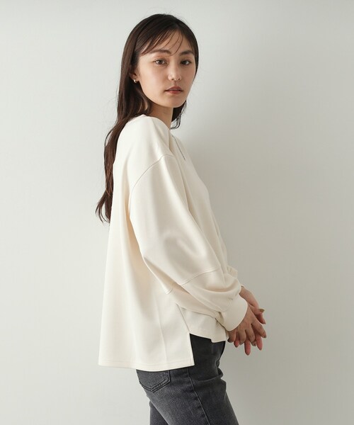 OPAQUE.CLIP(オペークドットクリップ)の「◆ボリュームスリーブトップス【洗濯機洗い可】(Tシャツ/カットソー・レディース・アイボリー/ブラック/ライトベージュ/グレー・38/40/42)」の5枚目の写真