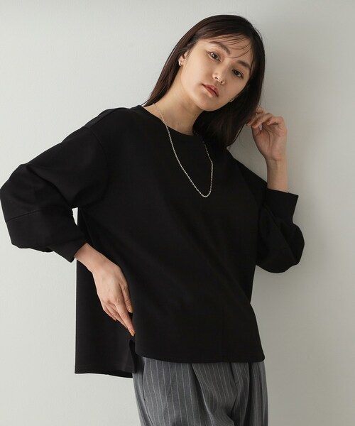 セール】ボリュームスリーブトップス【洗濯機洗い可】（Tシャツ