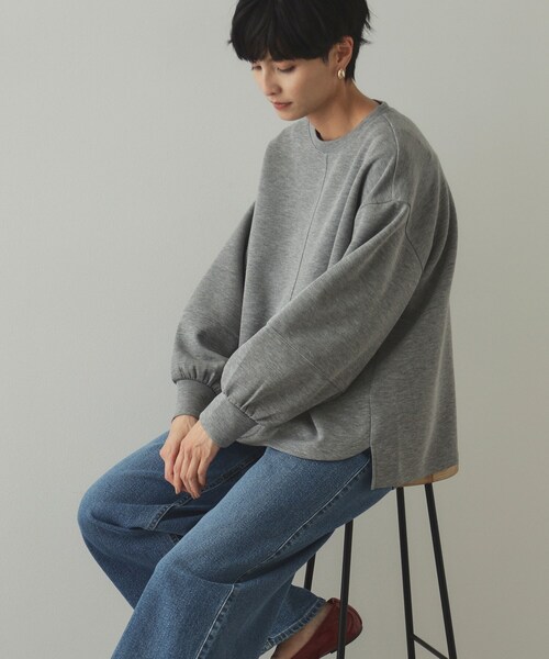 OPAQUE.CLIP(オペークドットクリップ)の「◆ボリュームスリーブトップス【洗濯機洗い可】(Tシャツ/カットソー・レディース・アイボリー/ブラック/ライトベージュ/グレー・38/40/42)」の17枚目の写真
