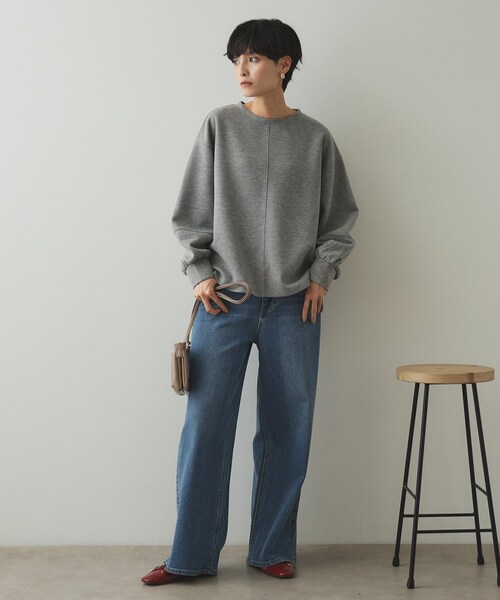 OPAQUE.CLIP(オペークドットクリップ)の「◆ボリュームスリーブトップス【洗濯機洗い可】(Tシャツ/カットソー・レディース・アイボリー/ブラック/ライトベージュ/グレー・38/40/42)」の18枚目の写真