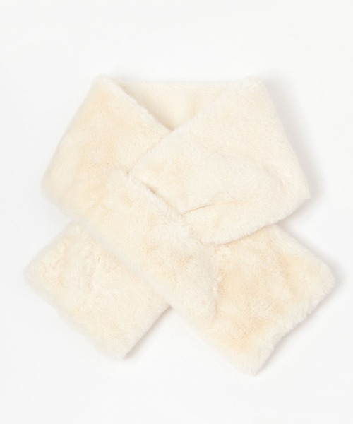 LAKOLE(ラコレ)の「ボリュームファーマフラー / 133099(マフラー・レディース・チャコールグレー/ブラウン/オフホワイト・FREE)」の10枚目の写真