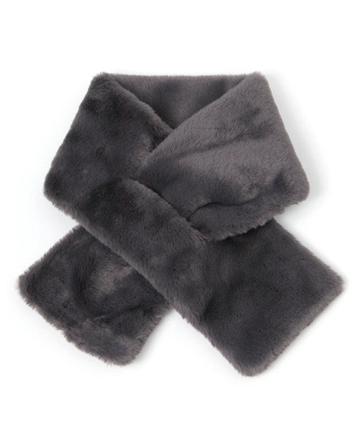 LAKOLE(ラコレ)の「ボリュームファーマフラー / 133099(マフラー・レディース・チャコールグレー/ブラウン/オフホワイト・FREE)」の11枚目の写真