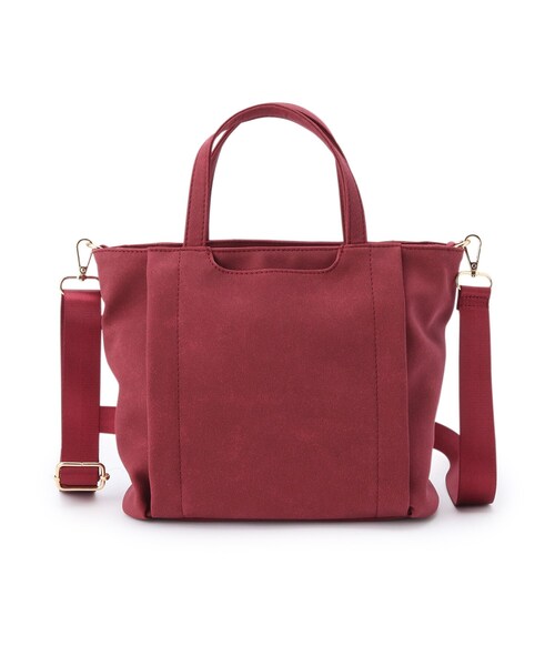 SHOO・LA・RUE（シューラルー）の「◆【2WAY】フロントポケットあおりトートバッグ（トートバッグ・レディース・グレー/ナチュラル/ボルドー・00）」の3枚目の写真