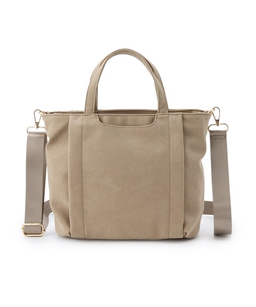 SHOO・LA・RUE（シューラルー）の「◆【2WAY】フロントポケットあおりトートバッグ（トートバッグ・レディース・グレー/ナチュラル/ボルドー・00）」の5枚目の写真