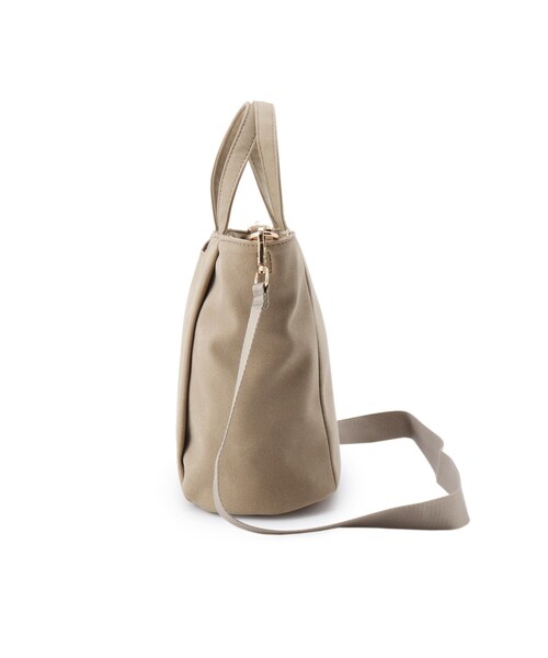 SHOO・LA・RUE（シューラルー）の「◆【2WAY】フロントポケットあおりトートバッグ（トートバッグ・レディース・グレー/ナチュラル/ボルドー・00）」の6枚目の写真