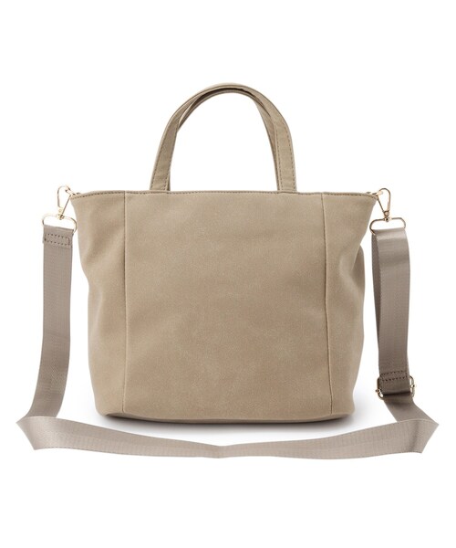 SHOO・LA・RUE（シューラルー）の「◆【2WAY】フロントポケットあおりトートバッグ（トートバッグ・レディース・グレー/ナチュラル/ボルドー・00）」の7枚目の写真