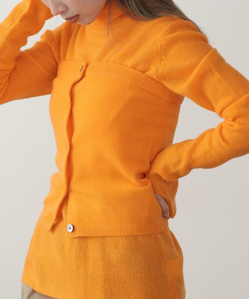 ADAWAS(アダワズ)の「ADAWAS/アダワス CASHMERE TUBE TOP チューブトップ(チューブトップ・レディース・オレンジ/チャコールグレー/グレー系/ナチュラル・FREE)」の4枚目の写真