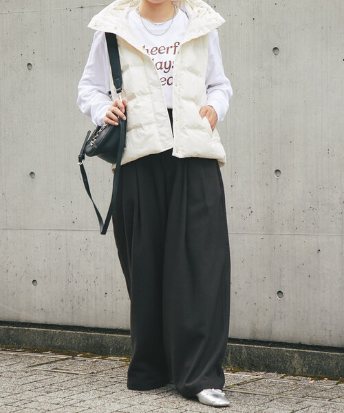 un dix cors（アンディコール）の「《インナーにぴったり》cheerfulロゴロンTee（Tシャツ/カットソー・レディース・ブラウン/ホワイト/チャコールグレー・FREE）」の21枚目の写真