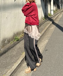 mi via loca | Vintageライク ストライプ ラインパンツ(その他パンツ)