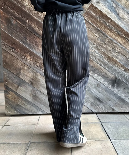 mi via loca（ミヴィアロカ）の「Vintageライク ストライプ ラインパンツ（その他パンツ・レディース・ブラック/グレー/ブラック系その他/ブラック系・FREE）」の9枚目の写真