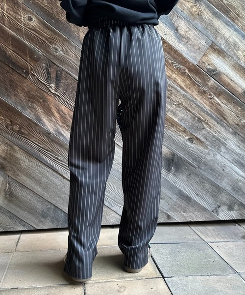 mi via loca（ミヴィアロカ）の「Vintageライク ストライプ ラインパンツ（その他パンツ・レディース・ブラック/グレー/ブラック系その他/ブラック系・FREE）」の10枚目の写真