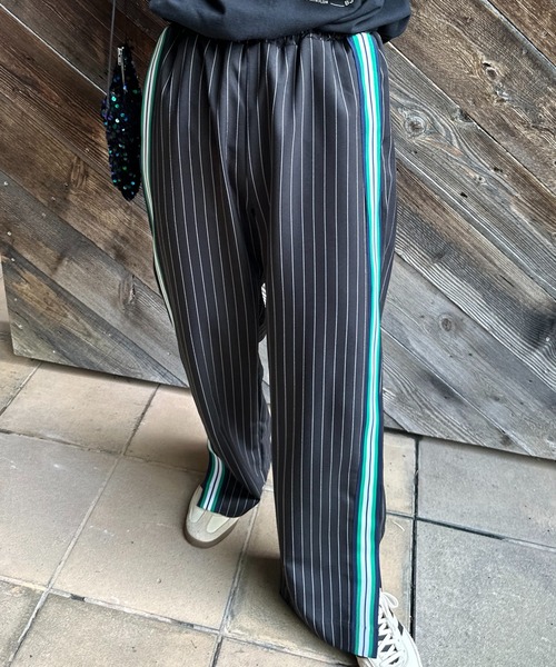 mi via loca（ミヴィアロカ）の「Vintageライク ストライプ ラインパンツ（その他パンツ・レディース・ブラック/グレー/ブラック系その他/ブラック系・FREE）」の12枚目の写真