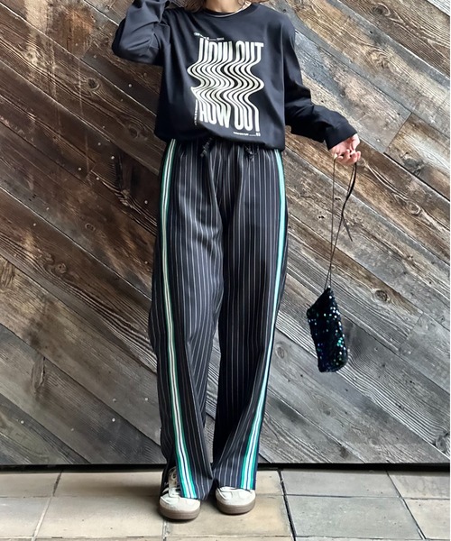 mi via loca（ミヴィアロカ）の「Vintageライク ストライプ ラインパンツ（その他パンツ・レディース・ブラック/グレー/ブラック系その他/ブラック系・FREE）」の15枚目の写真