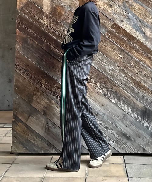 mi via loca（ミヴィアロカ）の「Vintageライク ストライプ ラインパンツ（その他パンツ・レディース・ブラック/グレー/ブラック系その他/ブラック系・FREE）」の19枚目の写真