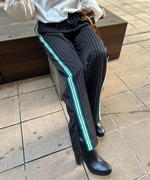 mi via loca（ミヴィアロカ）の「Vintageライク ストライプ ラインパンツ（その他パンツ・レディース・ブラック/グレー/ブラック系その他/ブラック系・FREE）」の20枚目の写真