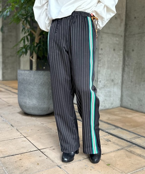ERAさま専用　MICALLE MICALLE 異素材ストライプデザインパンツ ERAさま専用 MICALLE MICALLE 異素材ストライプデザインパンツ