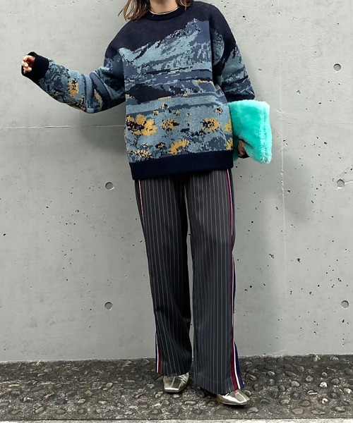 2024AW新作！】Vintageライク ストライプ ラインパンツ（その他