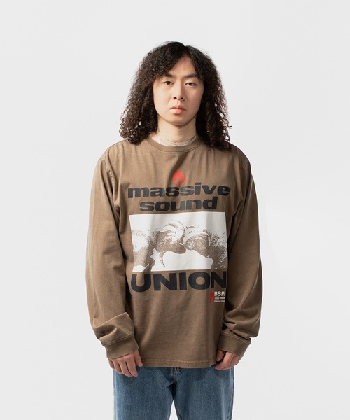 UNION（UNION TOKYO）（ユニオン）の「UNION TOKYO MASSIVE SOUND LS TEE ユニオントーキョー（Tシャツ/カットソー・メンズ・ブラック系その他/ブラウン系その他・LARGE/MEDIUM/SMALL/X-LARGE/XX-LARGE）」の7枚目の写真