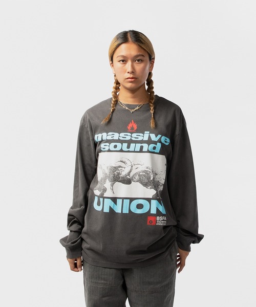 UNION（UNION TOKYO）（ユニオン）の「UNION TOKYO MASSIVE SOUND LS TEE ユニオントーキョー（Tシャツ/カットソー・メンズ・ブラック系その他/ブラウン系その他・LARGE/MEDIUM/SMALL/X-LARGE/XX-LARGE）」の14枚目の写真