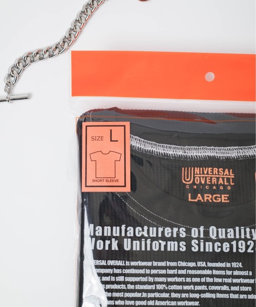 UNIVERSAL OVERALL(ユニバーサルオーバーオール)の「UNIVERSAL OVERALL / Heavyweight thermal loose fit S/S / UVOP-006(Tシャツ/カットソー・メンズ・オレンジ/ホワイト/ホワイト系その他/ブラック/オレンジ系その他/ブラック系その他・MEDIUM/LARGE/X-LARGE/SMALL)」の21枚目の写真