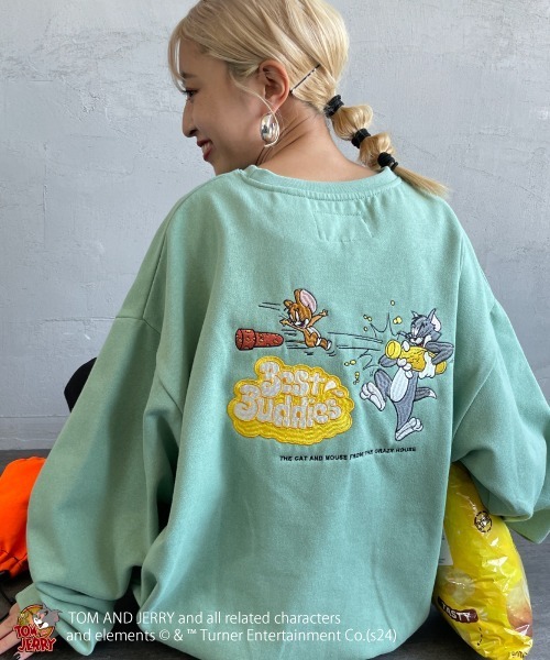 【セール】[SEQUENZ/シークエンズ] トムとジェリー RAMUNE SHOT バックロゴ刺繍スウェット（スウェット）｜SEQUENZ（シークエンズ）