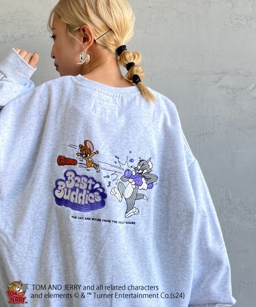【セール】[SEQUENZ/シークエンズ] トムとジェリー RAMUNE SHOT バックロゴ刺繍スウェット（スウェット）｜SEQUENZ（シークエンズ）