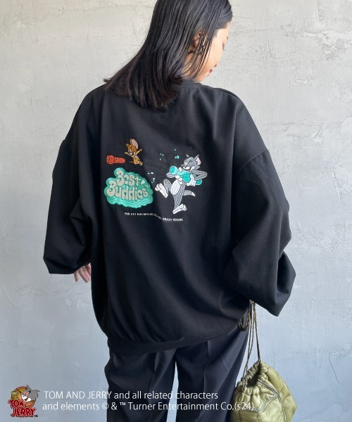 【セール】[SEQUENZ/シークエンズ] トムとジェリー RAMUNE SHOT バックロゴ刺繍スウェット（スウェット）｜SEQUENZ（シークエンズ）スウェット