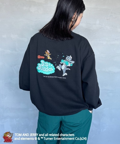 【セール】[SEQUENZ/シークエンズ] トムとジェリー RAMUNE SHOT バックロゴ刺繍スウェット（スウェット）｜SEQUENZ（シークエンズ）