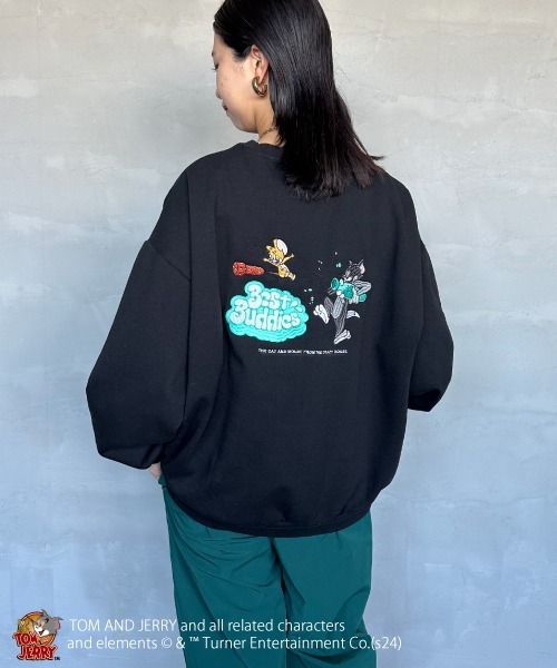 【セール】[SEQUENZ/シークエンズ] トムとジェリー RAMUNE SHOT バックロゴ刺繍スウェット（スウェット）｜SEQUENZ（シークエンズ）