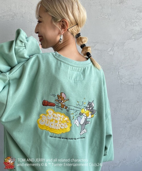 【セール】[SEQUENZ/シークエンズ] トムとジェリー RAMUNE SHOT バックロゴ刺繍スウェット（スウェット）｜SEQUENZ（シークエンズ）