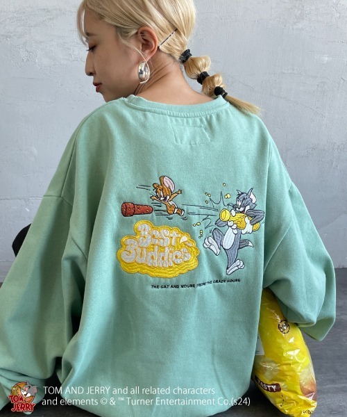【セール】[SEQUENZ/シークエンズ] トムとジェリー RAMUNE SHOT バックロゴ刺繍スウェット（スウェット）｜SEQUENZ（シークエンズ）