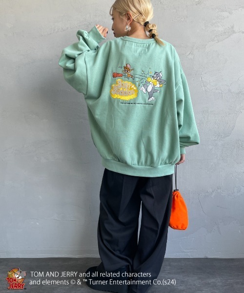 【セール】[SEQUENZ/シークエンズ] トムとジェリー RAMUNE SHOT バックロゴ刺繍スウェット（スウェット）｜SEQUENZ（シークエンズ）