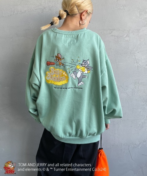 【セール】[SEQUENZ/シークエンズ] トムとジェリー RAMUNE SHOT バックロゴ刺繍スウェット（スウェット）｜SEQUENZ（シークエンズ）